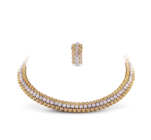 Ripple Neck Piece & Earring Genesis Diamonds